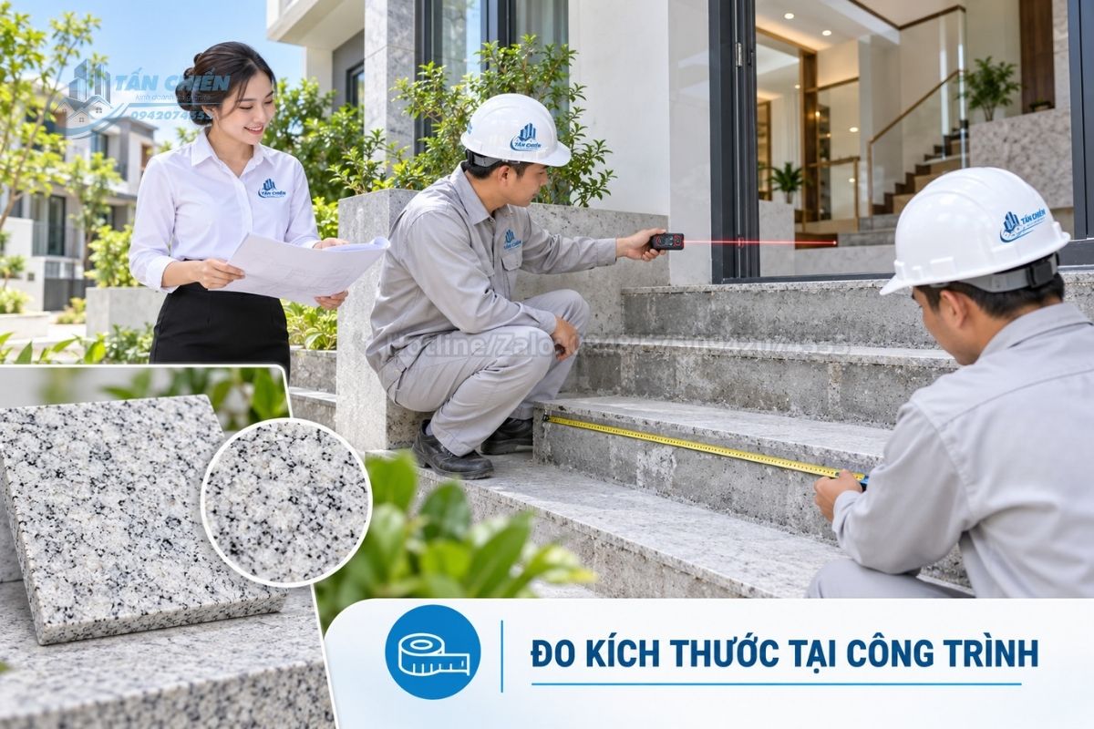 Đá tam cấp trắng Suối Lau sử dụng tại khu vực ngoài trời