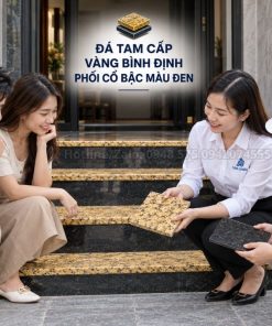 Đá tam cấp vàng Bình Định sử dụng ngoài trời