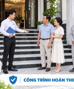 Công trình hoàn thiện đá tam cấp trắng Suối Lau phối cổ bậc đen
