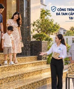 Thi công đá tam cấp vàng Bình Định đúng kỹ thuật