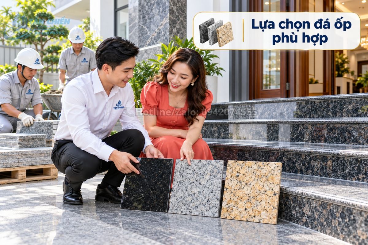 Lựa chọn đá ốp sau khi tính bậc tam cấp đúng phong thủy